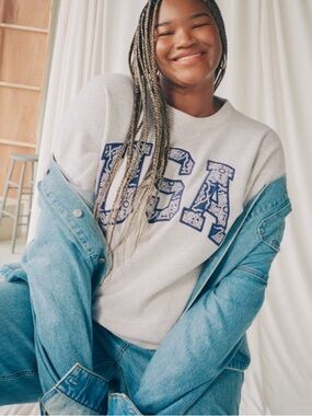 abercrombie sunday oversized usa crew neck sweatshirt